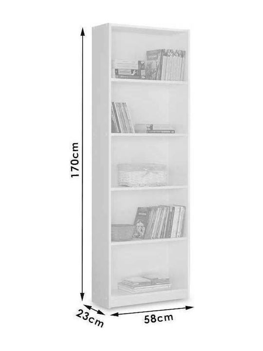 Βιβλιοθήκη Max Κόκκινο 58x23x170εκ.