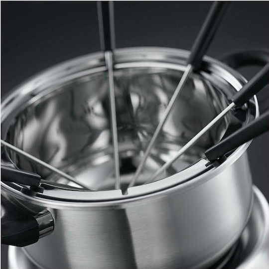 Russell Hobbs Fiesta Electric Stainless Steel Fondue Pot for 6 Persons Silver 1200W