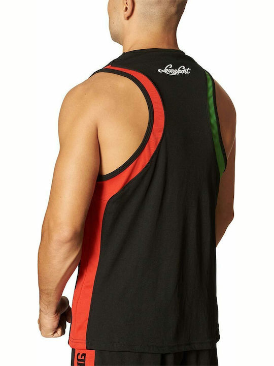 Leone talia Singlet Herren Ärmellos T-Shirt AB721 für Boxen Schwarz
