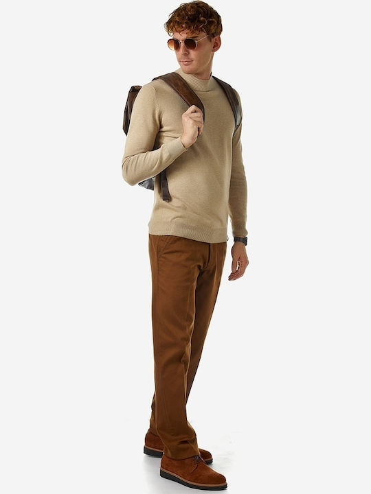 Παντελόνι Chino Ελαστικό σε Κανονική Εφαρμογή Camel