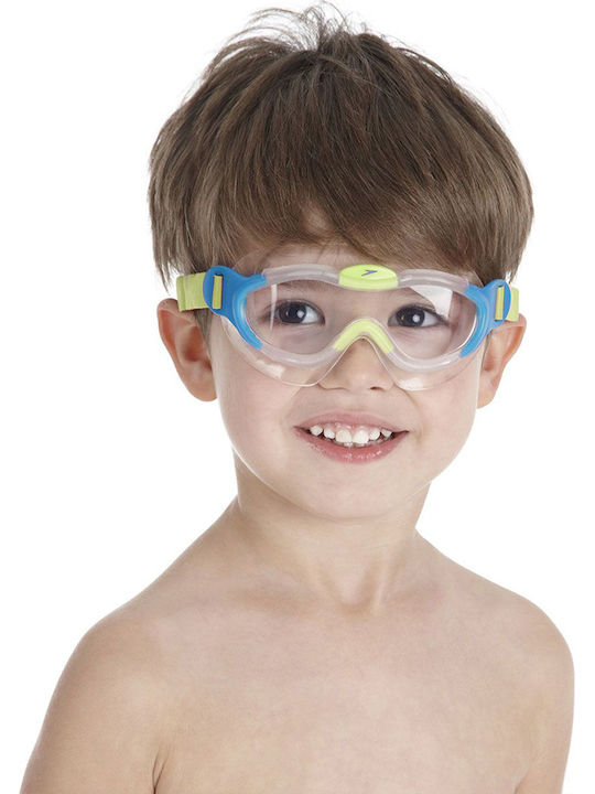 Speedo Sea Squad Mask Kids Swimming Goggles with Anti-Glare Transparent Lenses