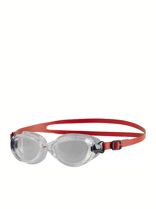 Speedo Futura Classic 10900-B991J Swimming Goggles Kids with Anti-fog Lenses Transparent/Red Transparent