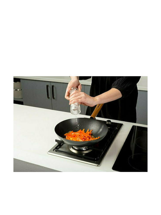 Nava Cantonese Wok made of Stainless Steel with Non-Stick Coating 28cm