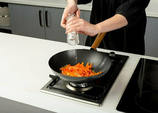 Nava Cantonese Wok aus Edelstahl mit Antihaftbeschichtung 28cm