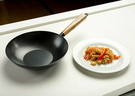 Nava Cantonese Wok aus Edelstahl mit Antihaftbeschichtung 28cm