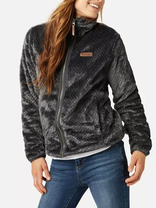 Fire Side II Women's Cardigan with Zipper Black
