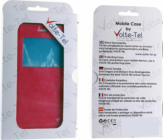 Volte-Tel Buchen Sie Synthetisches Leder Rosa (iPhone 5/5s/SE)