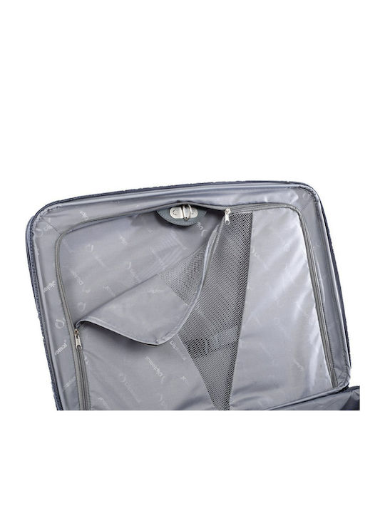 Diplomat Small The Athens Collection Cabin Fabric Blue Suitcase With 2 Wheels Height 55cm