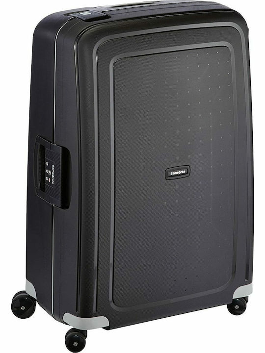 Samsonite S'cure Cabin Hard Black Suitcase With 4 Wheels Height 55cm