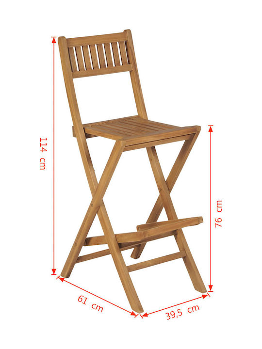 Stool for Bar Outdoor Coffee 39.5x61x114cm