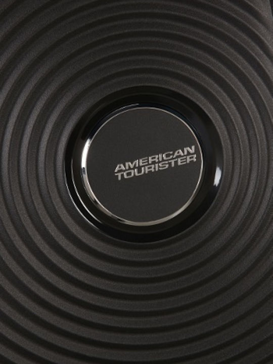 American Tourister Soundbox Spinner Expandable Medium Hard Travel Suitcase Black with 4 Wheels Height 67cm