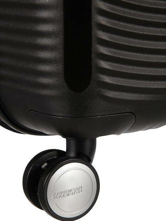 American Tourister Soundbox Spinner Expandable Medium Hard Travel Suitcase Black with 4 Wheels Height 67cm