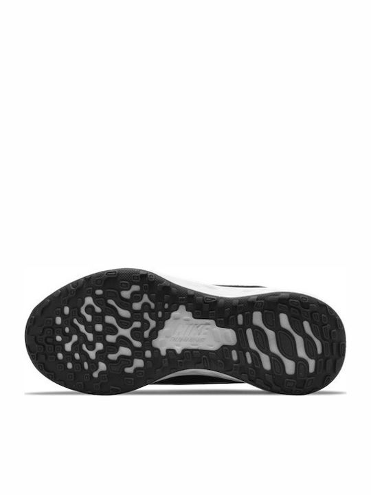 Revolution Revolution 6 Kids Sports Shoes Running with Hoop & Loop Closure Black / White / Dk Smoke Grey