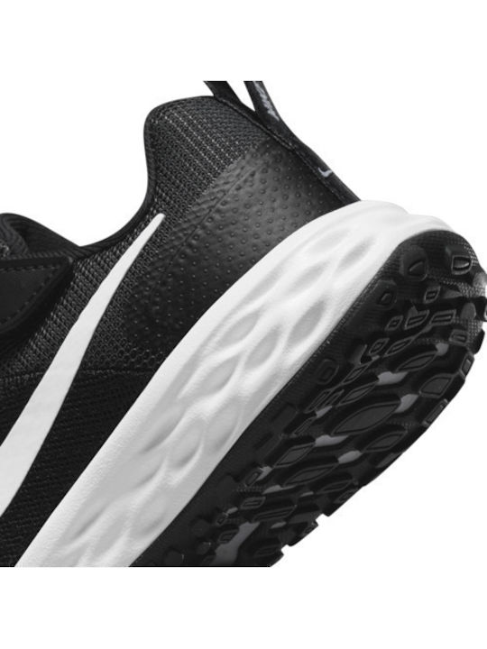 Revolution Revolution 6 Kids Sports Shoes Running with Hoop & Loop Closure Black / White / Dk Smoke Grey