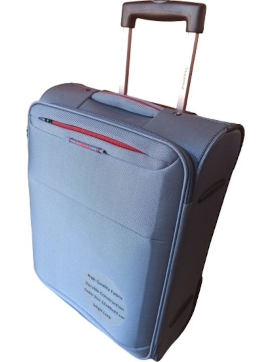 Diplomat Small The Athens Collection Cabin Fabric Blue Suitcase With 4 Wheels Height 53cm