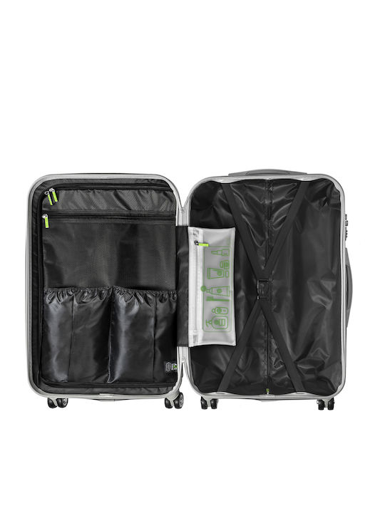 A2S Valiză De Călătorie De Cabina Albă Cu 4 Roți Înălțime 55 Cm White Butterfly