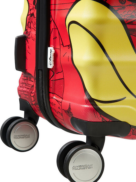 American Tourister Wavebreaker Disney Kids Cabin Hard Red Suitcase With 4 Wheels Height 55cm
