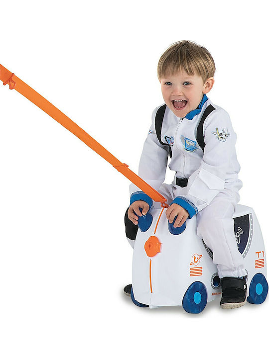 Trunki Skye Spaceship Детска Куфара За Пътуване Кабинен Твърд Бяла С 4 Колела Височина 31см