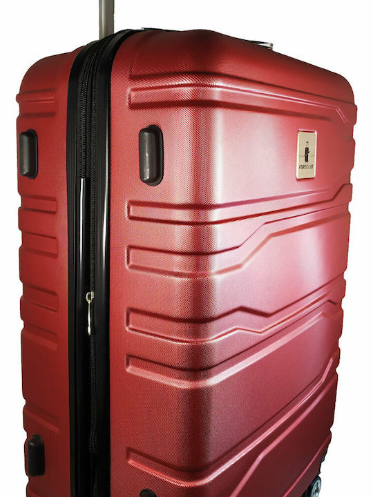 Forecast Cabin Hard Red Suitcase With 4 Wheels Height 55cm
