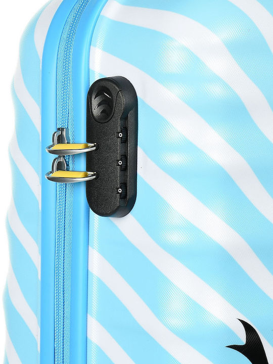 American Tourister Wavebreaker Disney Kids Cabin Hard Suitcase Light Blue with 4 Wheels Height 55cm