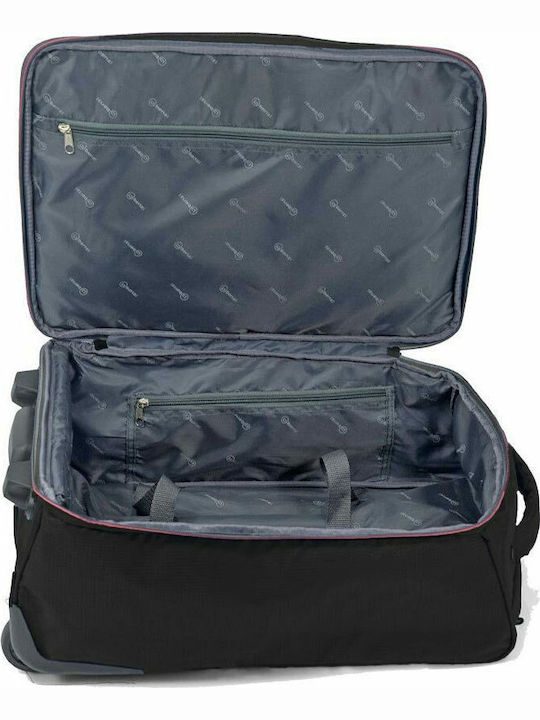 Benzi BZ5565 Cabin Fabric Black Suitcase with 2 Wheels Height 51cm