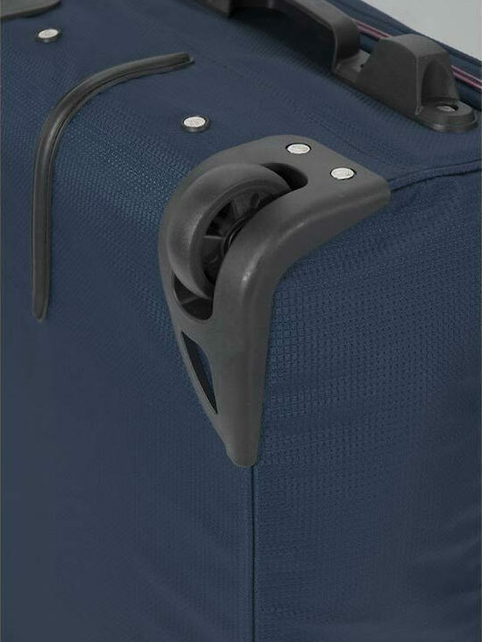 Benzi BZ5565 Cabin Fabric Navy Blue Travel Suitcase With 2 Wheels Height 51cm