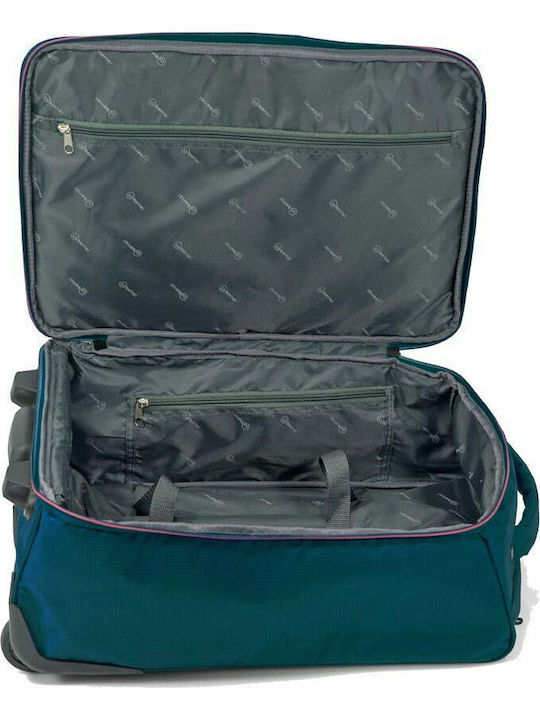 Benzi BZ5565 Cabin Fabric Green Suitcase With 2 Wheels Height 51cm