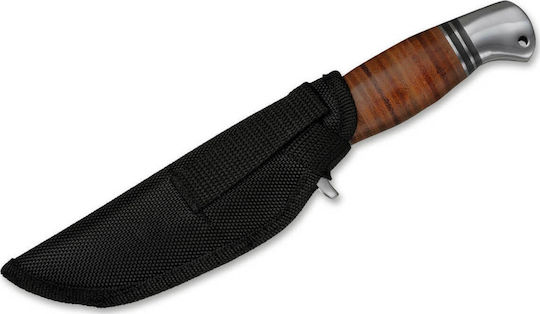 Boker Magnum Leatherneck Hunter Cuțit cu mecanism de blocare Maro cu Lamă din Inox cu Toc