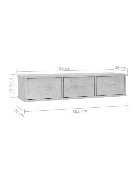 Ράφι Γκρι 90x26x18.5εκ.