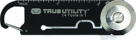 True Utility Dawg Multitool Breloc Negru Cu Husă