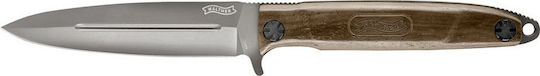 Walther BWK 3 Μαχαίρι Καφέ σε Δερμάτινη Θήκη