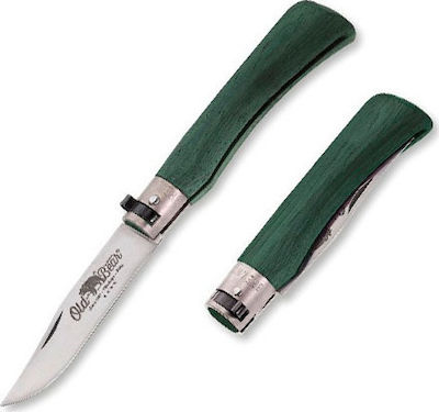 Antonini Old Bear Classic Green Size S Pocket Knife Green with Blade made of Stainless Steel