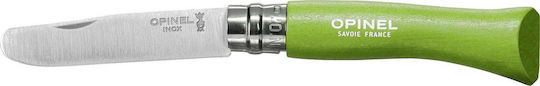 Opinel No.07 Бук Джобно ножче Зелен в Калъф