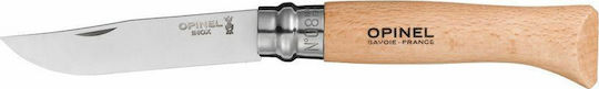 Opinel Νο.08 Σουγιάς με Μηχανισμό Κλειδώματος Καφέ
