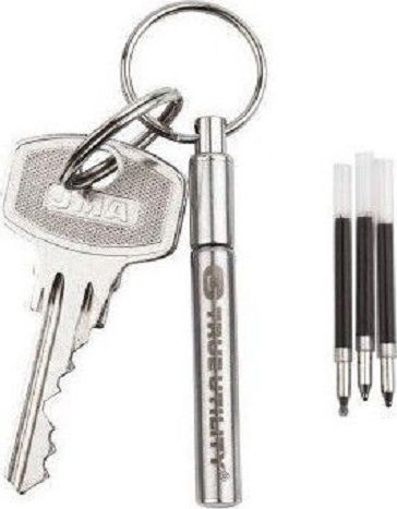 True Utility TelePen Multitool Schlüsselanhänger Grau mit Scheide TU246
