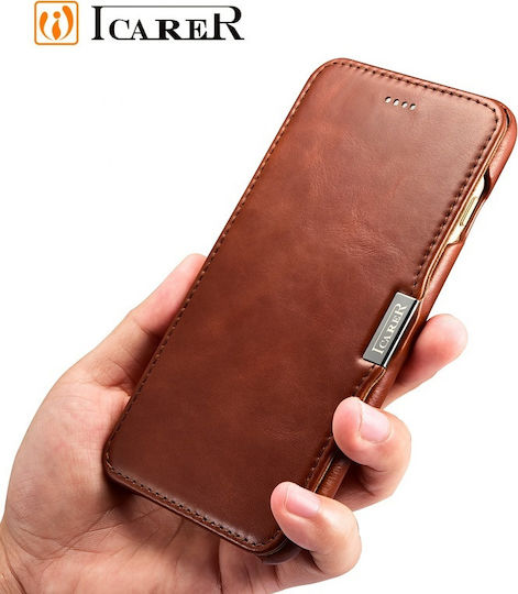 iCarer Vintage Folio Book Δερματίνης Κόκκινο (iPhone SE 2022/2020)