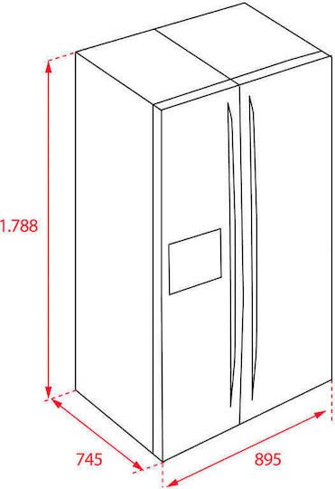 Teka Ψυγείο Ντουλάπα 516lt Total NoFrost Υ178.8xΠ89.5xΒ74.5εκ. Inox Rlf 74920