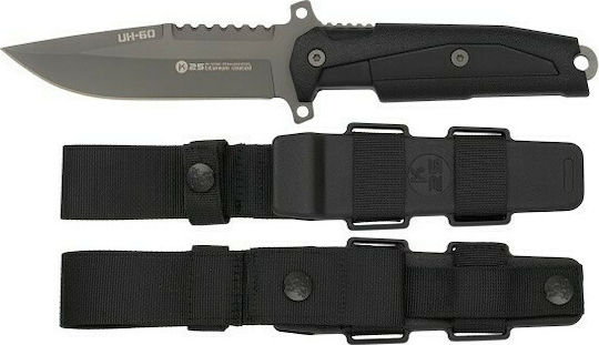 K25 Titanium Coated Knife Black in Sheath