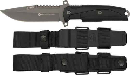 K25 Titanium Coated Knife Black in Sheath