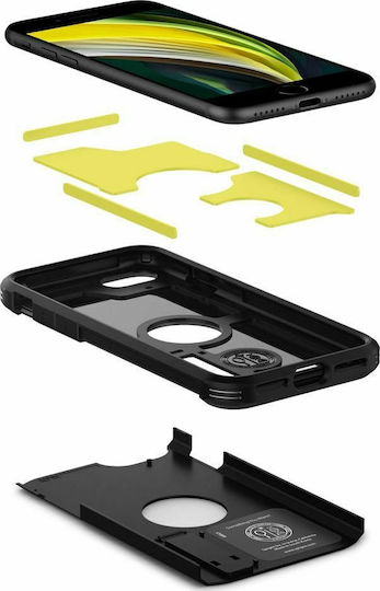 Spigen Tough Armor Back Cover Πλαστικό 1.2mm Μαύρο (iPhone SE 2020)