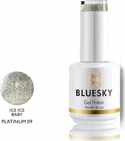 Bluesky Platinum Semi-Permanent Nail Polish Ice Ice Baby 09P 15ml 1pcs