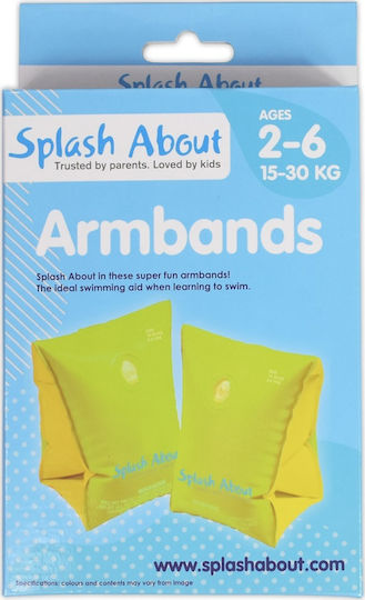 Splash About Soaked Plain Μπρατσάκια Κολύμβησης 6-12 ετών Κίτρινα