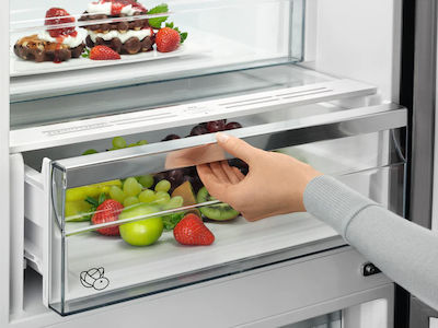 AEG RCB632E4MX Ψυγειοκαταψύκτης 331lt Total NoFrost Υ186xΠ59.5xΒ65εκ. Inox