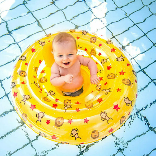 Swim Essentials Kinder Schwimmtrainer Swimtrainer mit Durchmesser 70cm für 6 bis 12 Monate Gelb