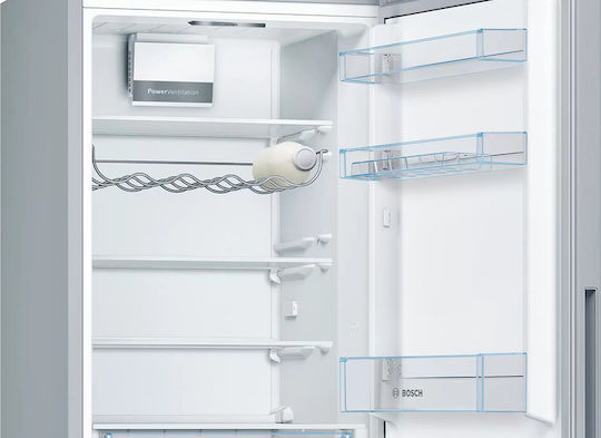 Bosch Kühl-Gefrierkombination 308Es H186xB60xT65cm. Metal Look KGV36VLEAS