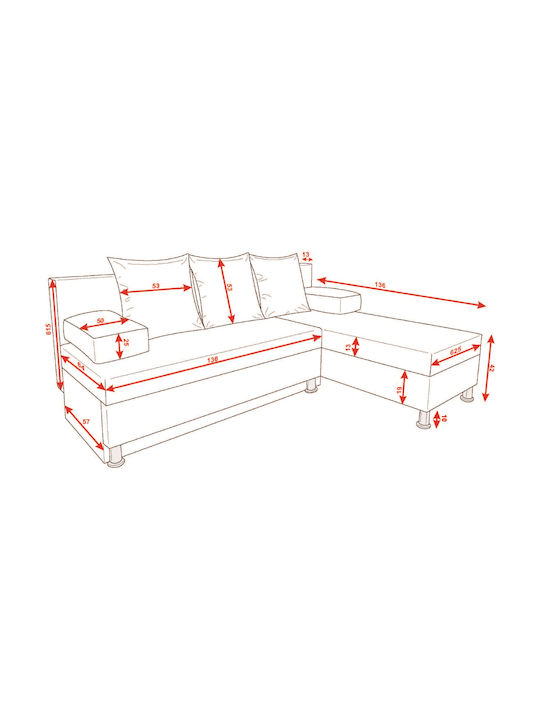 Socrates Γωνιακός Καναπές Κρεβάτι με Αναστρέψιμη Γωνία & Αποθηκευτικό Χώρο Μαύρος 198x149εκ.