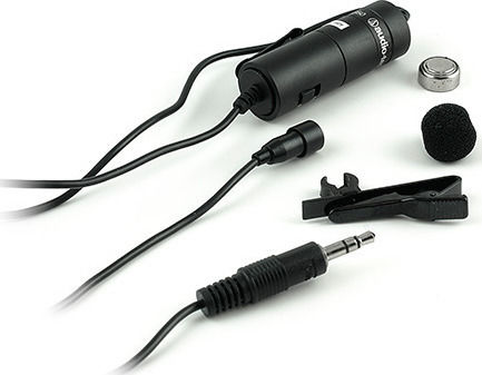 Audio Technica ATR3350 Πυκνωτικό Μικρόφωνο 3.5mm Πέτου για Κάμερα