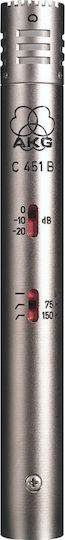 AKG C451 B Πυκνωτικό Μικρόφωνο XLR Shock Mounted για Studio σε Ασημί Χρώμα