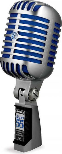 Shure Super 55 Δυναμικό Microphone XLR Handheld, Shock Mounted for Vocals Deluxe in Blue Color