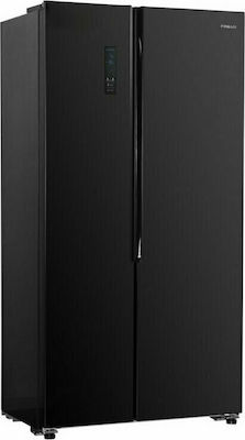 Finlux SBS-440BL Glass Ψυγείο Ντουλάπα 442lt NoFrost Υ177xΠ90.5xΒ60εκ.